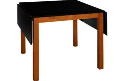 Folding Black Extendable Dining Table